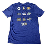 Los Angeles Dodgers Mens T-Shirt New Era 2025 World Series Heritage Tee - Blue