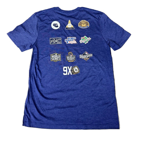 Los Angeles Dodgers Mens T-Shirt New Era 2025 World Series Heritage Tee - Blue