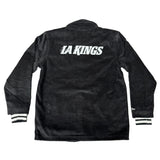 Los Angeles Kings Mens Jacket Mitchell & Ness Off the Bus Corduroy Coaches Full-Snap