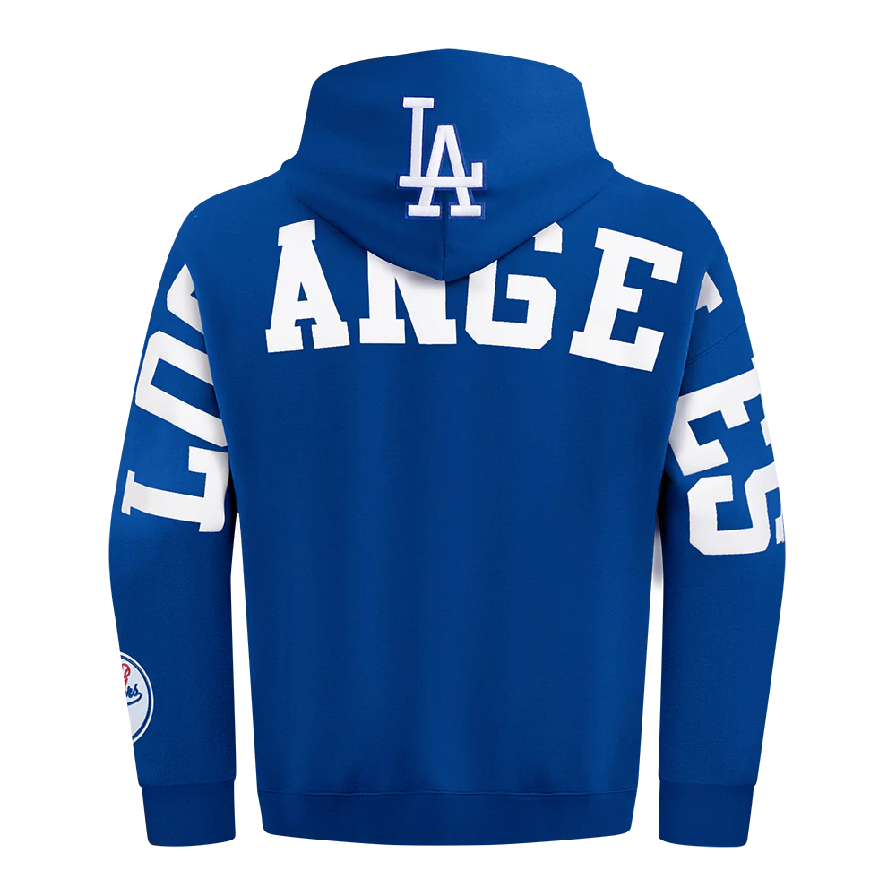 Los Angeles Dodgers Mens Sweatshirt Pro Standard Wingspan Hoodie Blue FNL - THE 4TH QUARTER