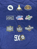 Los Angeles Dodgers Mens T-Shirt New Era 2025 World Series Heritage Tee - Blue