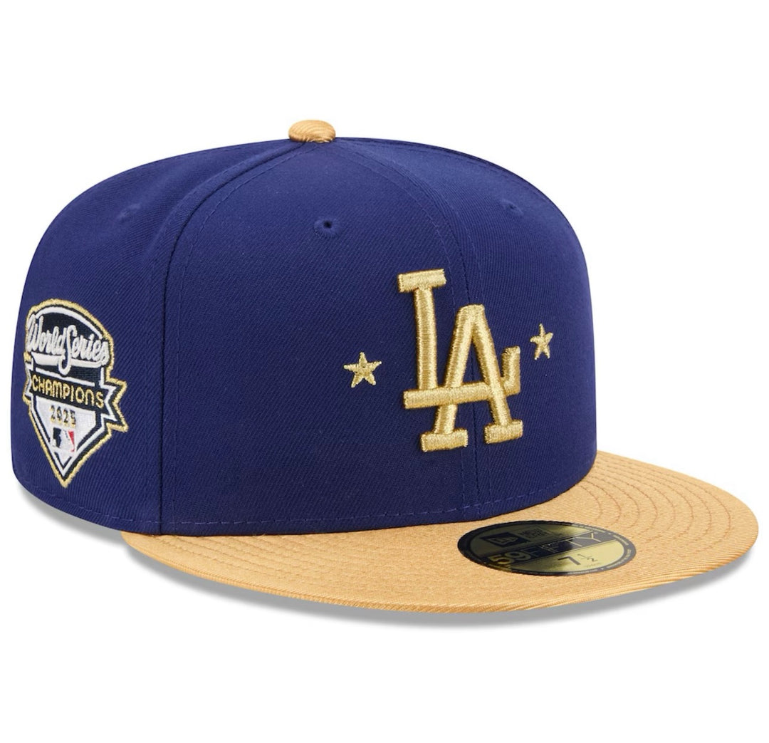 Los Angeles Dodgers Fitted New Era 59FIFTY 2026 Champions Gold Collection Cap Hat - THE 4TH QUARTER