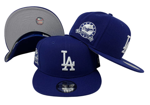 Los Angeles Dodgers Snapback New Era 9Fifty 2 Patch Blue Cap Hat