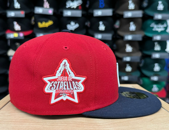 El Águila de Veracruz New Era 59Fifty Estrellas Patch Fitted Red Navy Hat Cap Black UV - THE 4TH QUARTER