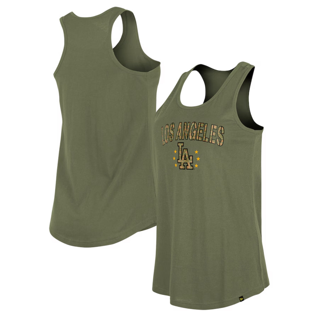 Los Angeles Dodgers Womens New Era Armed Forces Tank Top - THE 4TH QUARTER