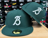 Bravos de Leon New Era 59Fifty Fitted Green Hat Cap Black UV