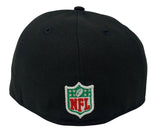 Raiders New Era Fitted 59Fifty Mexico Script Black Hat Cap Green UV