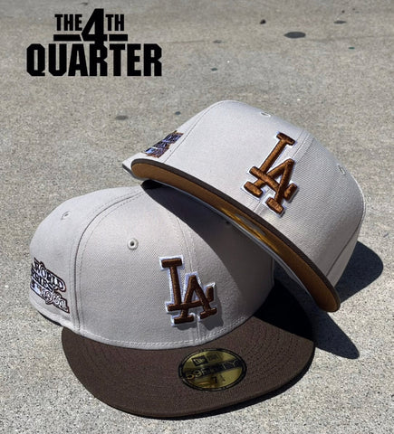 Dodgers Fitted New Era 59Fifty 81 WS Stone Brown Hat Cap Copper UV