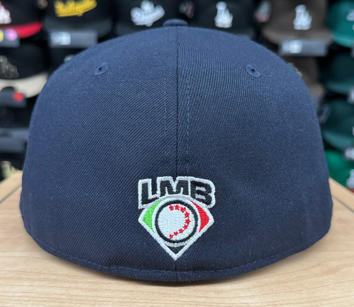 Tigres de Quintana Roo New Era 59Fifty Mascot Fitted Navy Hat Cap Black UV - THE 4TH QUARTER
