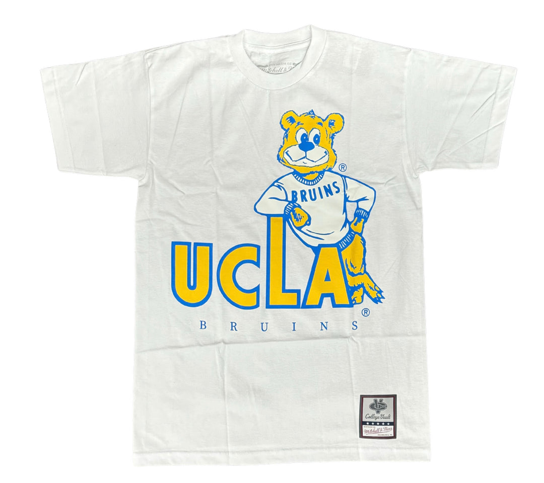 UCLA Mens T-Shirt Mitchell & Ness Oversized Graphic White - THE 4TH QUARTER