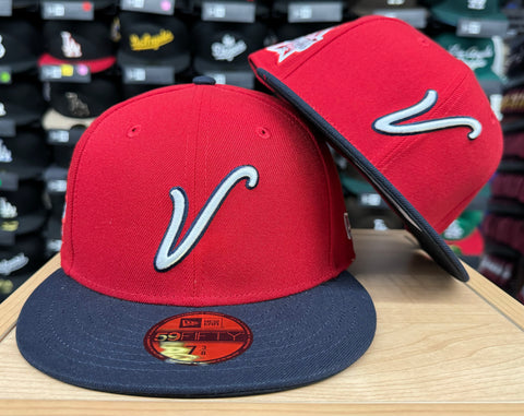 El Águila de Veracruz New Era 59Fifty Estrellas Patch Fitted Red Navy Hat Cap Black UV