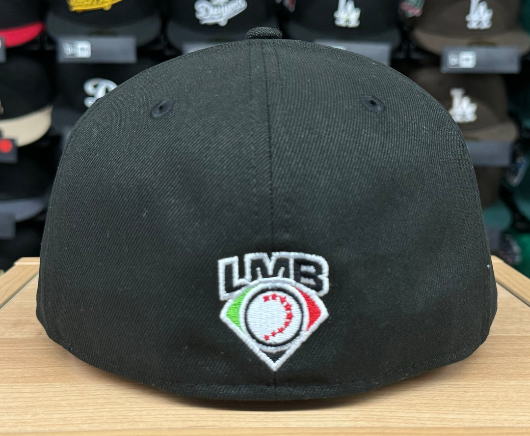 Pericos de Puebla New Era 59Fifty Fitted Black Hat Cap Black UV - THE 4TH QUARTER