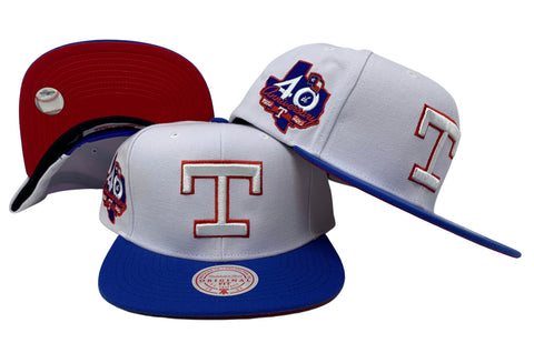 Texas Rangers Snapback Mitchell & Ness Hometown 2 Tone Coop Cap Hat
