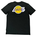 Los Angeles Lakers Mens Embroidered T-Shirt New Era Motion Black Tee