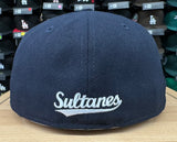 Sultanes de Monterrey New Era 59Fifty Sword Logo Navy Fitted Hat Cap Black UV