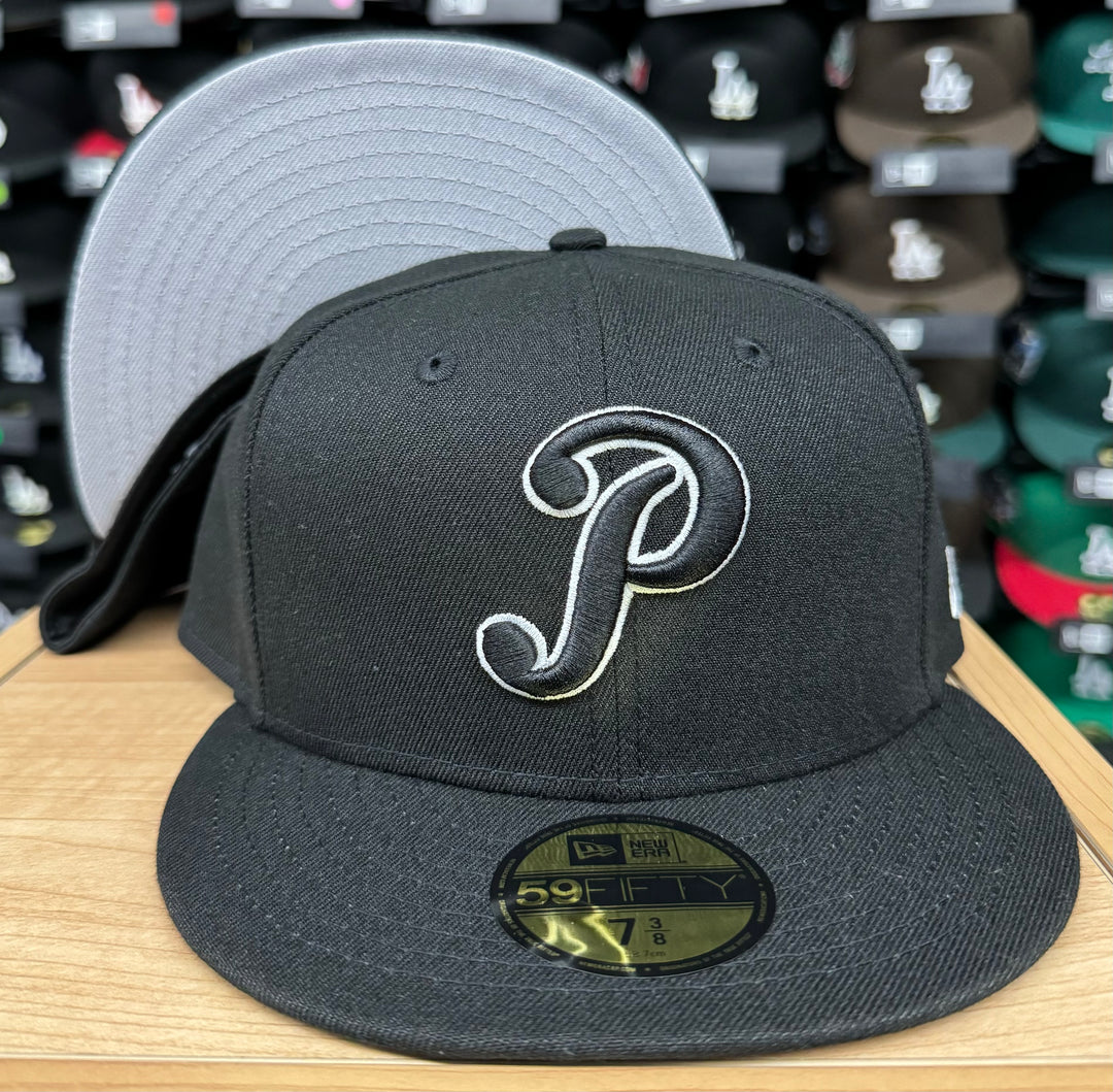 Pericos de Puebla Fitted New Era 59Fifty Black White Cap Hat. Grey UV - THE 4TH QUARTER