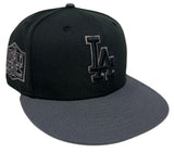 Los Angeles Dodgers Fitted New Era 59Fifty 2020 World Series Black Graphite Grey Cap Hat