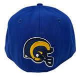 Los Angeles Rams Fitted New Era 59Fifty Script Blue Cap Hat Grey UV