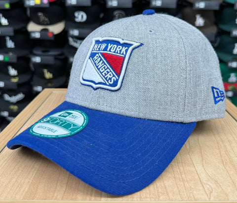 New York Rangers New Era 9Forty Adjustable Cap Hat Grey Blue