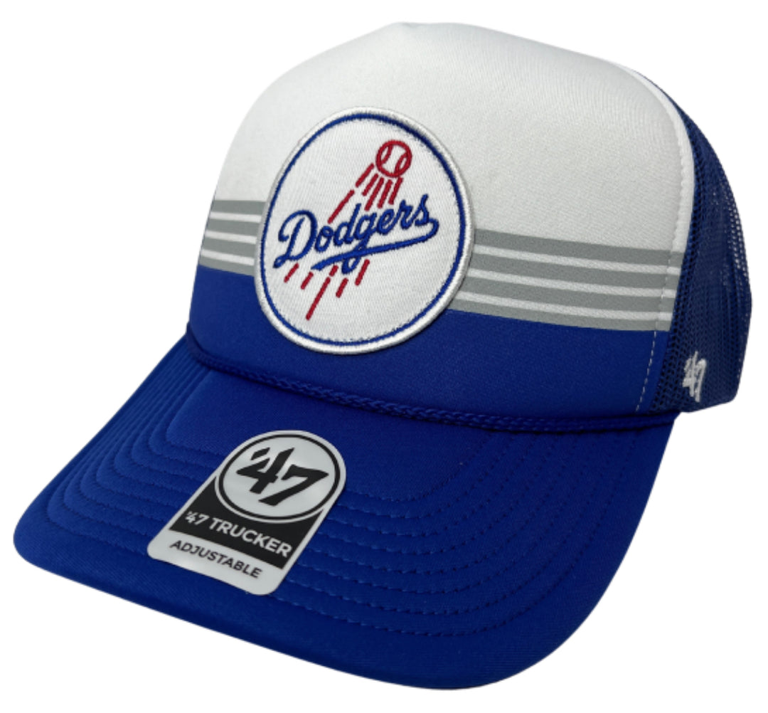 Los Angeles Dodgers Snapback '47 Brand Lift Off Trucker Cap Hat Royal - THE 4TH QUARTER