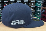 Sultanes de Monterrey New Era 59Fifty Sword Logo Navy Fitted Hat Cap Black UV