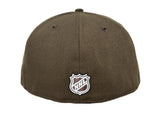 Los Angeles Kings Fitted New Era 59Fifty Script Cap Hat Brown