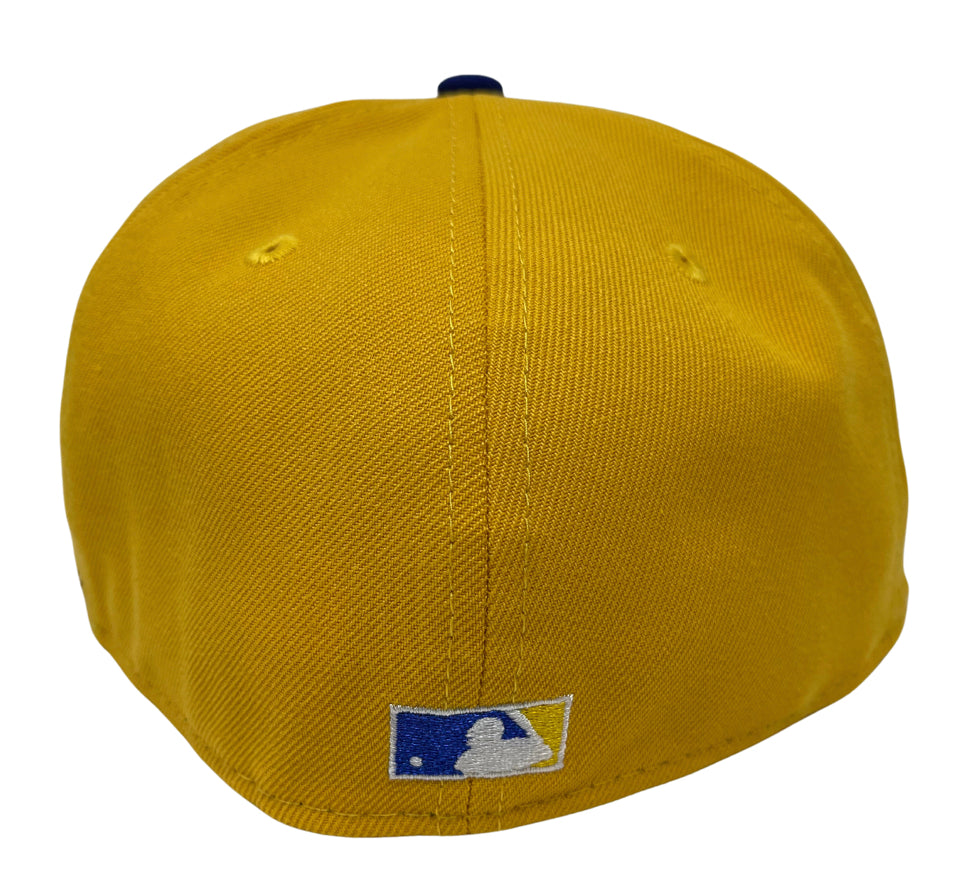 Los Angeles Dodgers Fitted New Era 59Fifty 50th Anniversary Yellow Gold Blue Cap Hat Grey UV - THE 4TH QUARTER