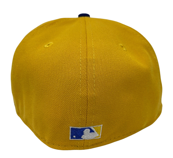 Los Angeles Dodgers Fitted New Era 59Fifty 50th Anniversary Yellow Gold Blue Cap Hat Grey UV - THE 4TH QUARTER