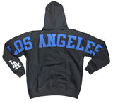 Los Angeles Dodgers Mens Sweatshirt Pro Standard Blue Wingspan Black Hoodie