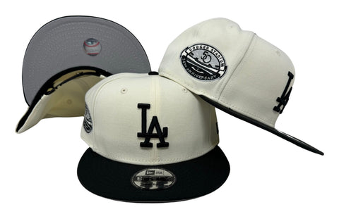 Los Angeles Dodgers Snapback New Era 9Fifty 50th Stadium Anni Chrome Black Cap Hat Grey UV