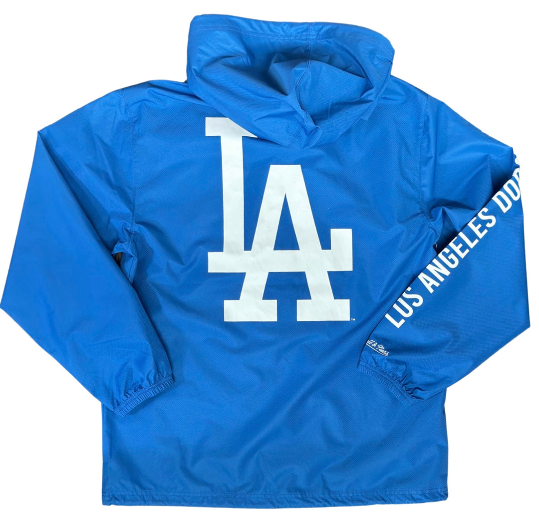 Los Angeles Dodgers Mens Mitchell &amp; Ness Coaches Hooded Jacket Blue - THE 4TH QUARTER