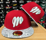 Diablos Rojos Del Mexico New Era 59Fifty Fitted Hat Cap Red News Black UV