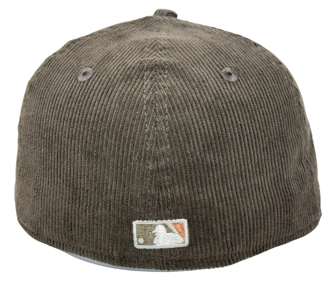 Los Angeles Dodgers Fitted New Era 59Fifty 2024 WS Brown Corduroy Khaki Cap Hat Grey UV - THE 4TH QUARTER