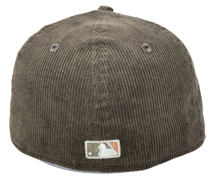 Los Angeles Dodgers Fitted New Era 59Fifty 2024 WS Brown Corduroy Khaki Cap Hat Grey UV - THE 4TH QUARTER