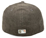 Los Angeles Dodgers Fitted New Era 59Fifty 2024 WS Brown Corduroy Khaki Cap Hat Grey UV