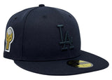 Los Angeles Dodgers Fitted New Era 59Fifty Bicentennial Navy Tonal Cap Hat Grey UV