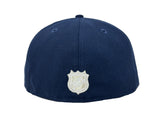 Los Angeles Kings Fitted New Era 59Fifty Throwback Logo Cap Hat Ocean Navy Blue