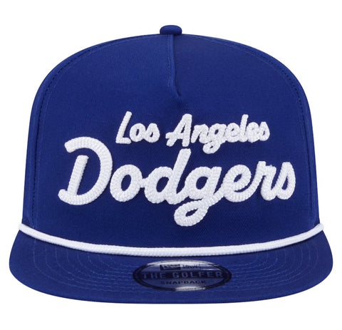 Los Angeles Dodgers Snapback New Era The Golfer Team Text Hat Cap Blue