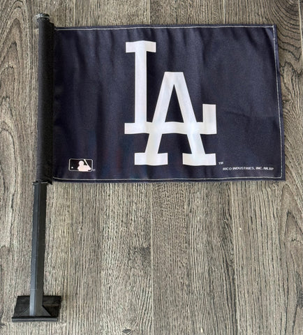 Los Angeles Dodgers Auto Bar Home Tailgating Truck Car Flag Black