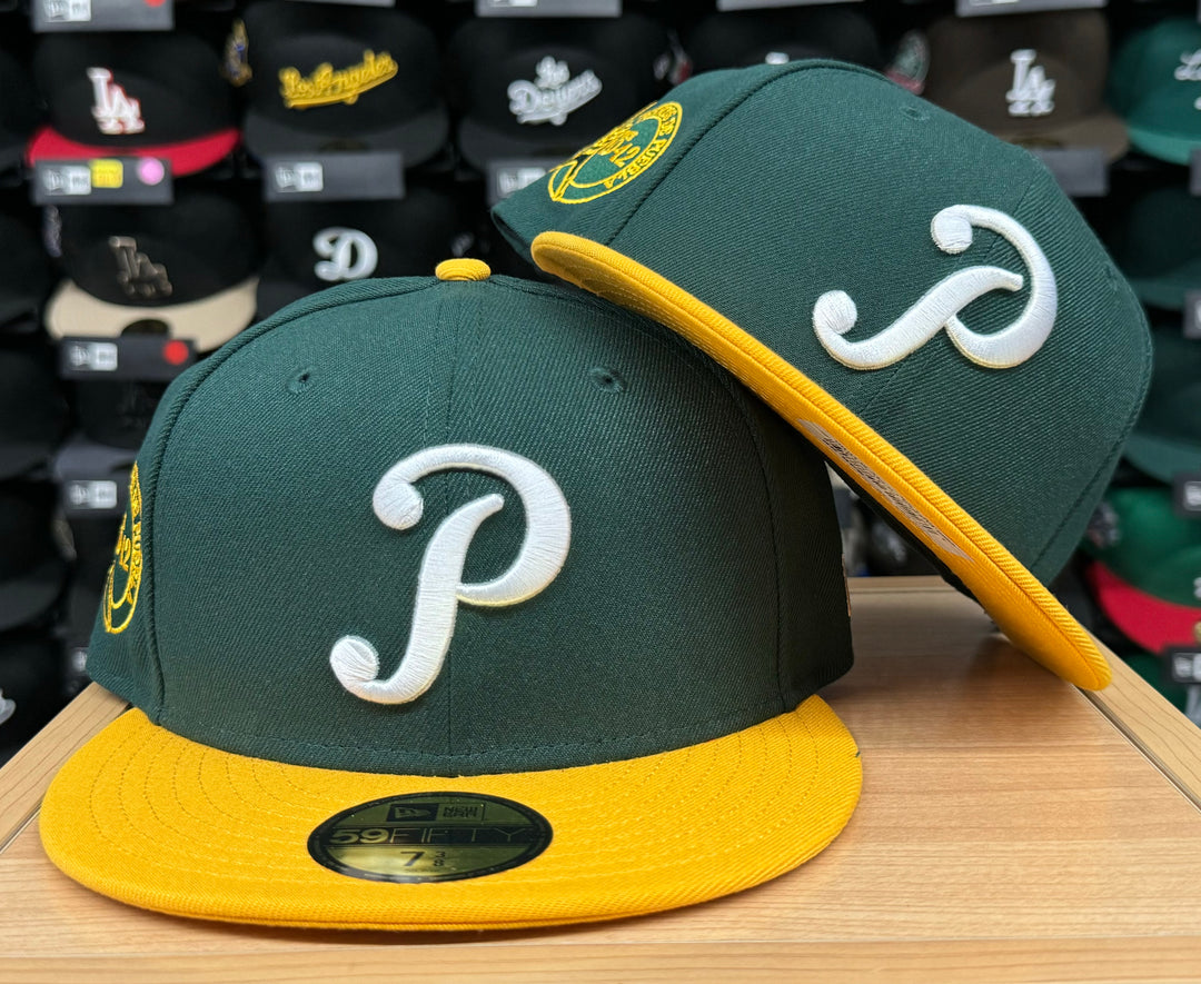 Pericos de Puebla New Era 59Fifty 42 Patch Fitted Green Yellow Hat Cap Black UV - THE 4TH QUARTER