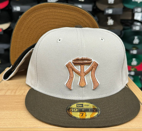 Sultanes de Monterrey Fitted New Era 59Fifty Stone Brown Hat Peanut UV