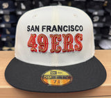 San Francisco 49ers Fitted New Era 59Fifty 30th Chrome Black Cap Hat Red UV
