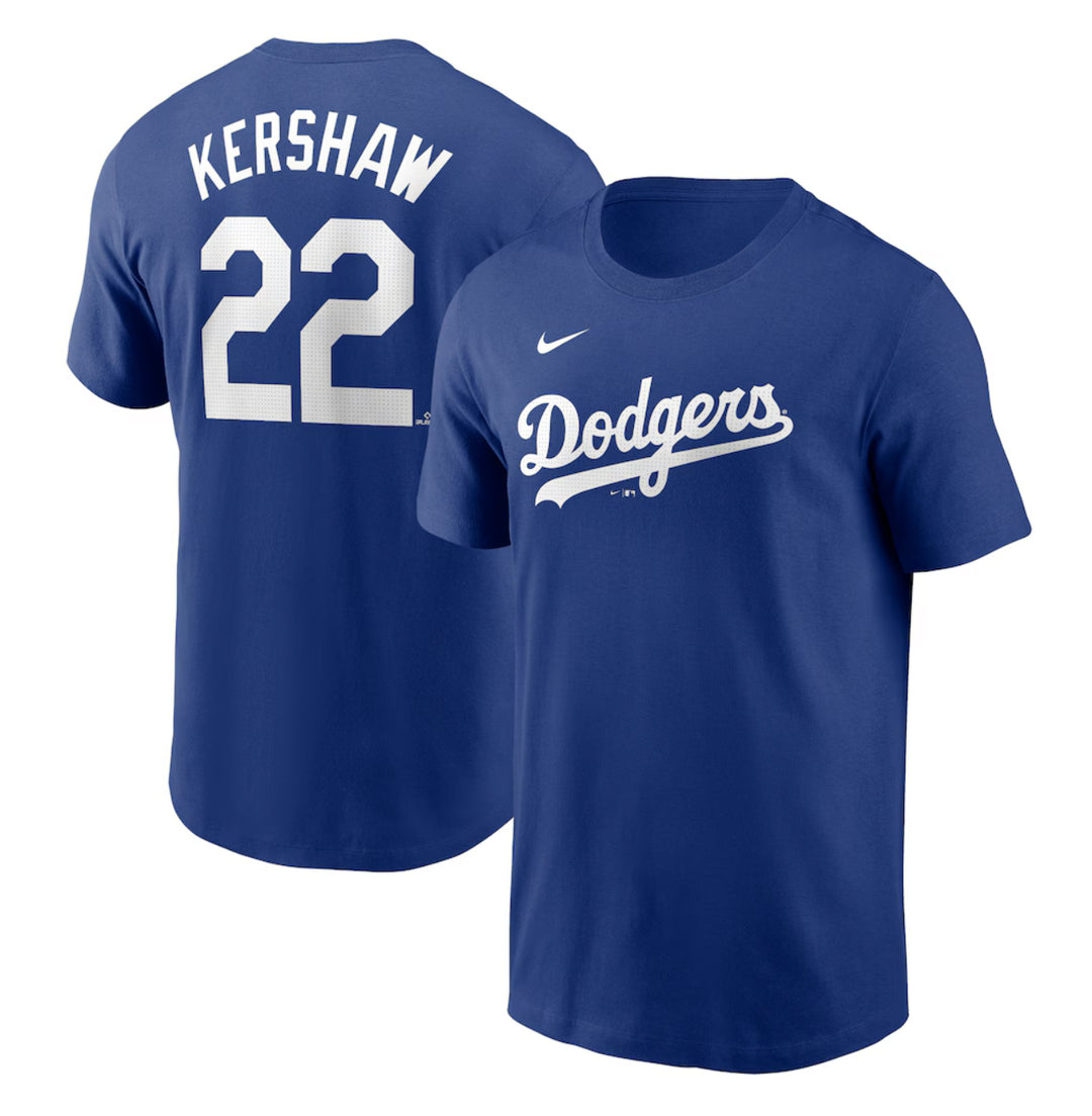 Clayton Kershaw Los Angeles Dodgers Fuse Name & Number T-Shirt - Royal - THE 4TH QUARTER