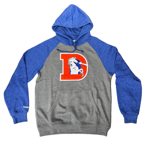 Denver Broncos Mens Sweatshirt Mitchell & Ness Winning Streak Pullover Hoodie Fleece