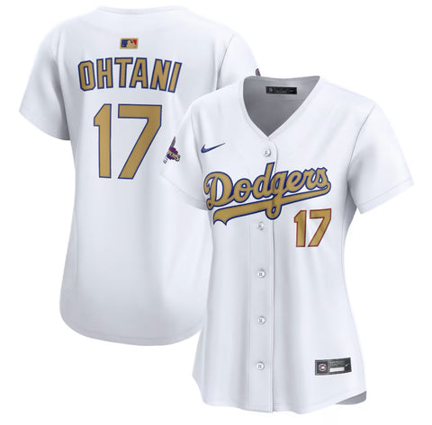 Shohei Ohtani Los Angeles Dodgers Women's 2025 Gold Collection Limited Jersey - White
