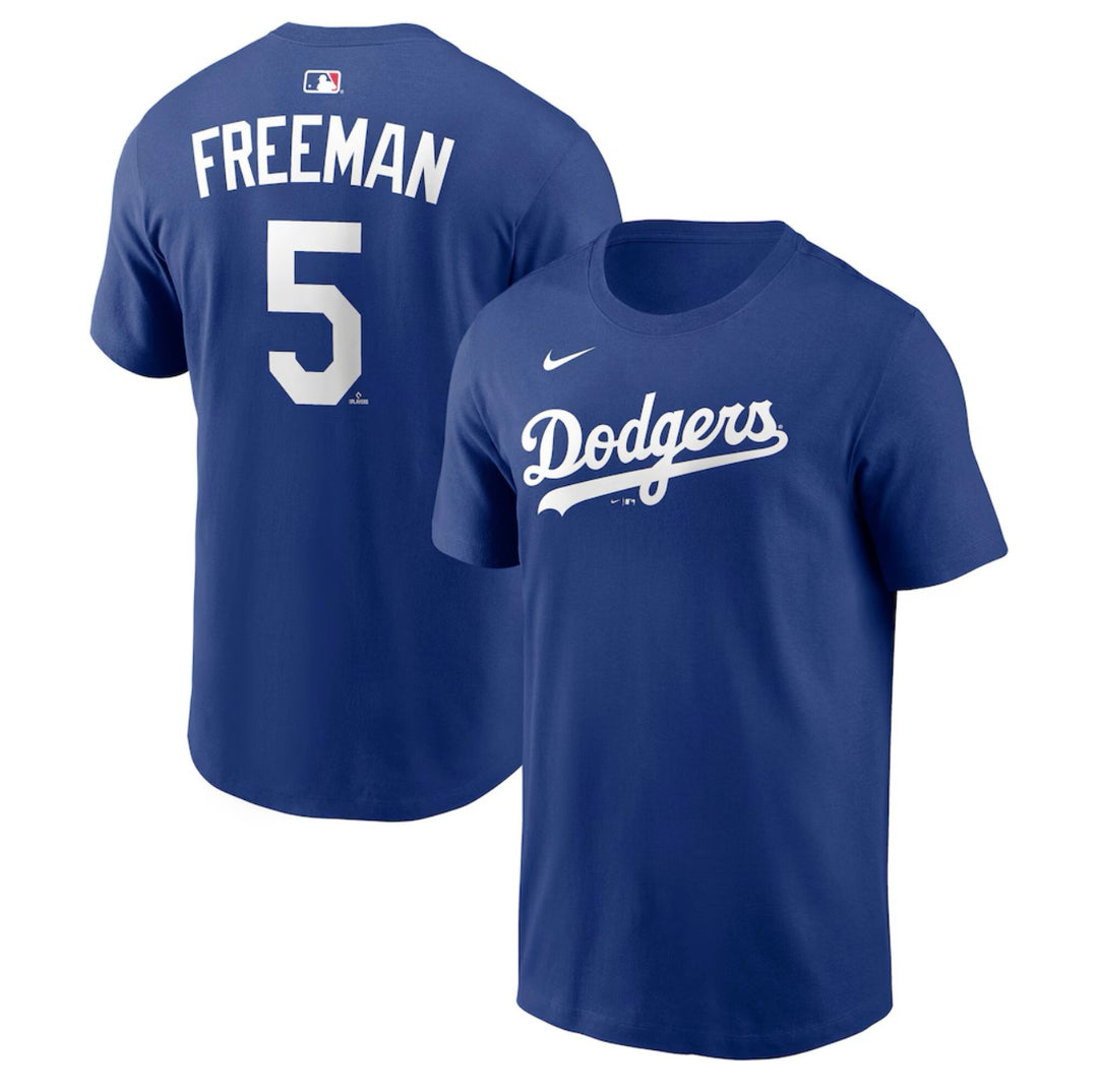 Freddie Freeman Los Angeles Dodgers Home Name & Number T-Shirt - Royal - THE 4TH QUARTER