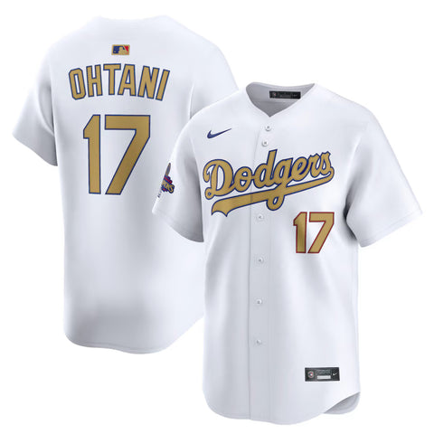 Shohei Ohtani Los Angeles Dodgers 2025 Gold Collection Limited Jersey – White