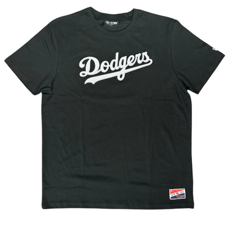Los Angeles Dodgers Mens T-Shirt New Era Wordmark Black Tee