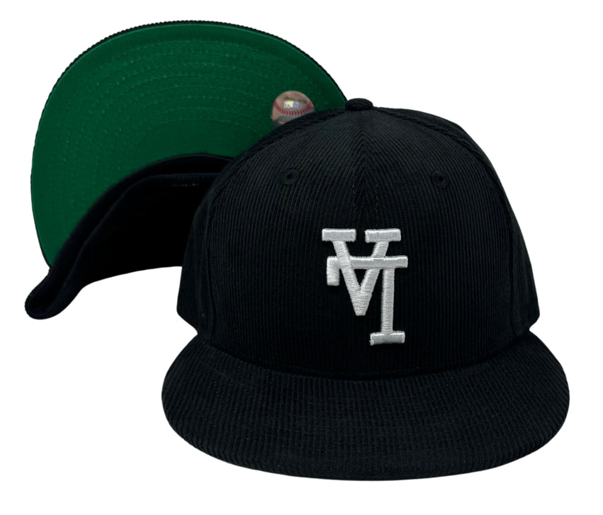 Dodgers Fitted New Era 59Fifty Upside Down Black Corduroy Cap Hat