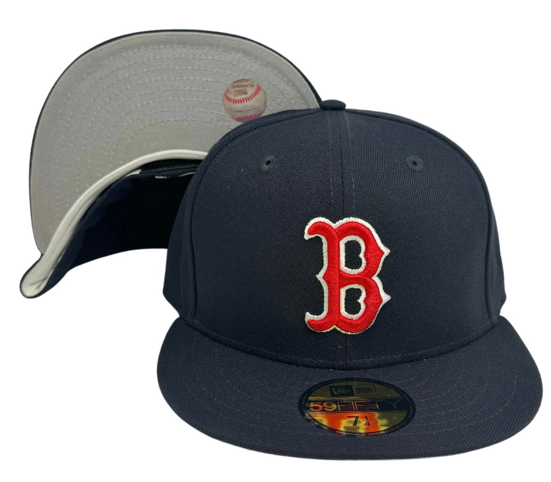 Boston Red Sox Fitted 59Fifty New Era Navy Cap Hat Grey UV - THE 4TH QUARTER